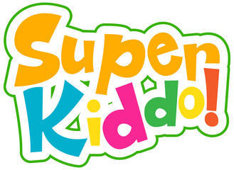 Super Kiddo logo text design