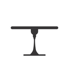 Stand cake in flat icon style. Empty tray for fruit and desserts. Vector illustration.