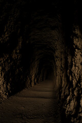 Obraz premium deep dark tunnel on a mine