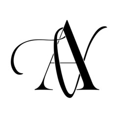 av, va, monogram logo. Calligraphic signature icon. Wedding Logo Monogram. modern monogram symbol. Couples logo for wedding