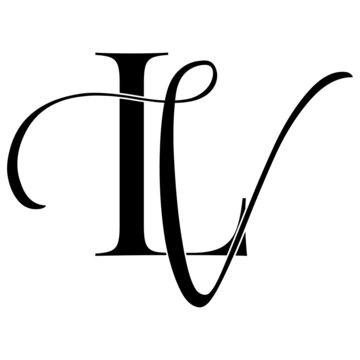 lv, vl, monogram logo. Calligraphic signature icon. Wedding Logo Monogram. modern monogram symbol. Couples logo for wedding