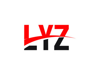 LYZ Letter Initial Logo Design Vector Illustration