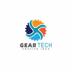 Technology logo template vector illustration
