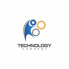 Technology logo template vector illustration