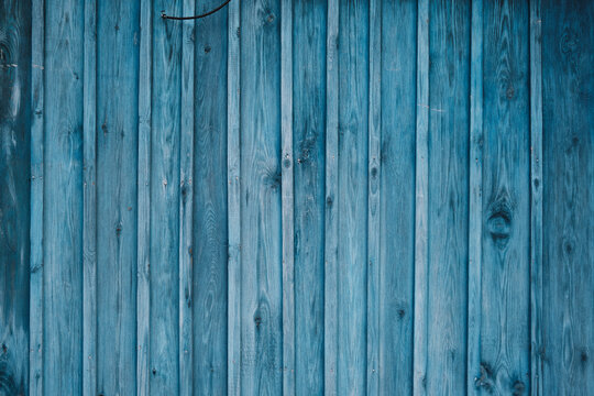 Background image of old blue wooden boards