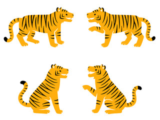虎のイラストセット
