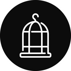 bird cage glyph icon