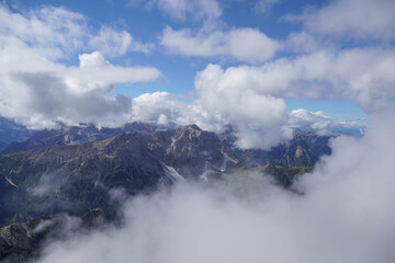 Wanderung Innerfeld / Forcella del Lago / Birkenkofel (Croda dei Baranci): Blick nach Westen, Richtung Dürrenstein