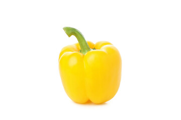 Yellow bell pepper isolated on white background