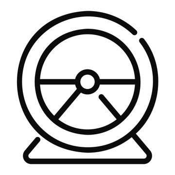 Hamster Wheel Line Icon