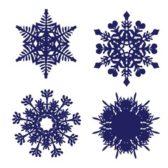 Hand-Drawn Season's Greetings Winter Snowflakes Sketchy Notebook Doodles- Vector Illustration Design Elements on Lined Sketchbook Paper Background