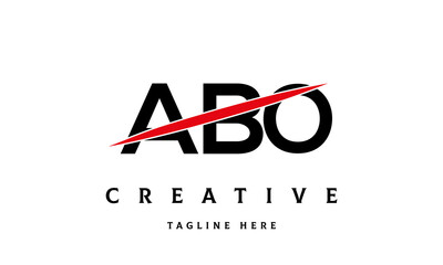 ABO creative three latter logo vector