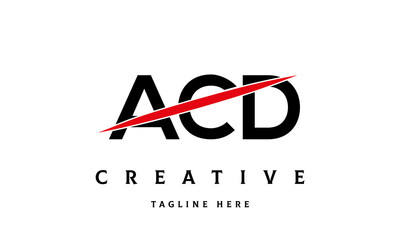 ACD creative three latter logo vector