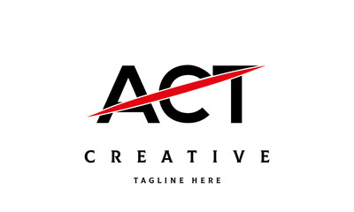 ACT creative three latter logo vector