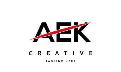 AEK creative three latter logo vector