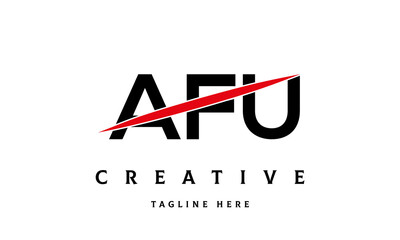 AFU creative three latter logo vector
