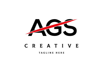 AGS creative three latter logo vector