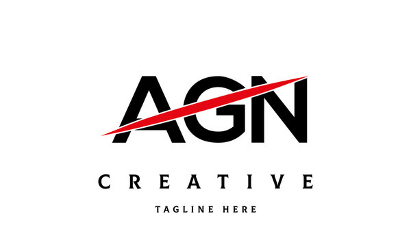 AGN creative three latter logo vector