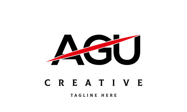 AGU creative three latter logo vector