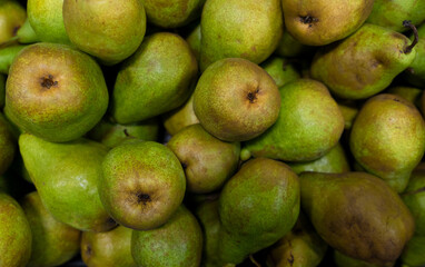 Ripe natural pears, a photo of natural pears