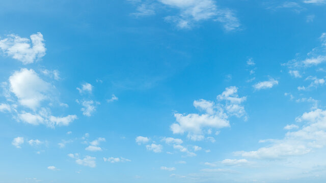 Blue sky and clouds with daylight natural background.