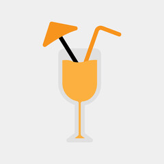 Drink icon vector illustration in flat style about summer, use for website mobile app presentation
