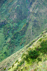 green mountain landscape on the azores islands