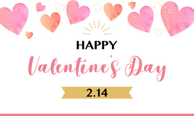 バレンタインデーのロゴとハートのベクターイラスト背景 Anniversary Wall Mural Anniversa Honyojima