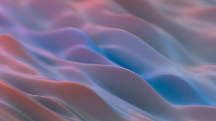 Rippled surface with shallow DOF. 3D rendering illustration