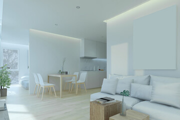 modern living room with furniture