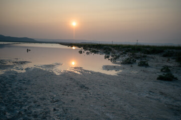 Obraz premium Sunrise at the Salt Flats in Texas