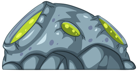 Outer space object in cartoon style
