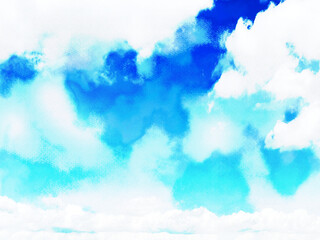 青空と白い雲（ヨコ）