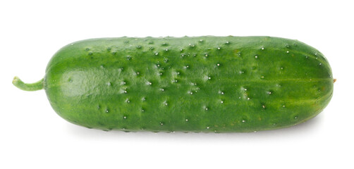 fresh green cucumber isolated on white background