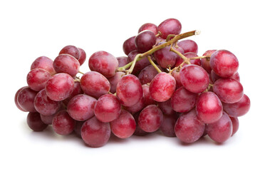 Obraz premium bunch of rose grapes isolated on white background