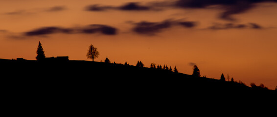 Early sunrise over Bucovina Hills