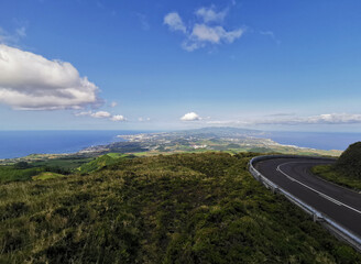 amazing mountain landscape on azores islands