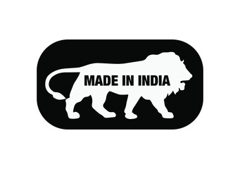 'Made in india' sticker vector