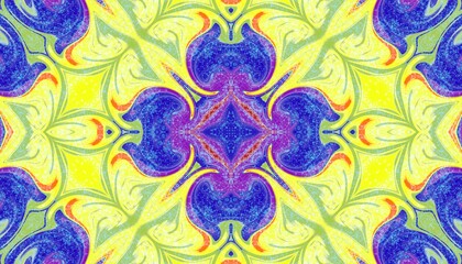 Kaleidoscope Pattern, Very Colorful and Trippy