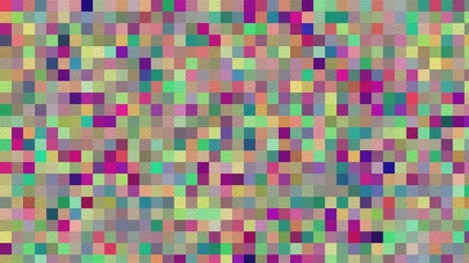 Pixelated Colorful Pattern, Squares, Close  Up