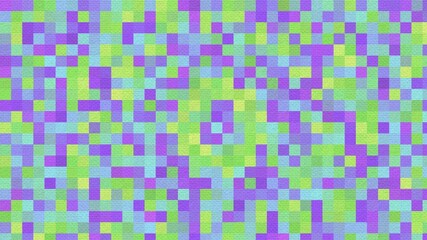Pixelated Colorful Pattern, Squares, Close  Up