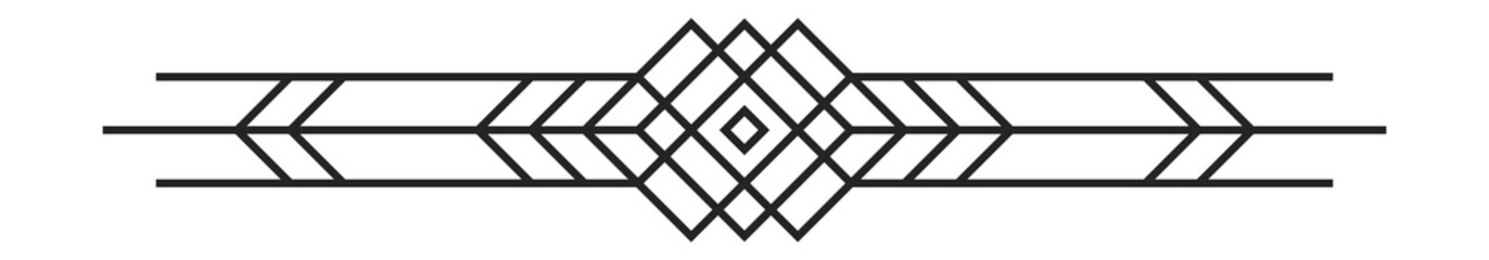 Geometric linear vintage divider, modern divide shape