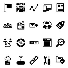 Glyph icons for data analytics.