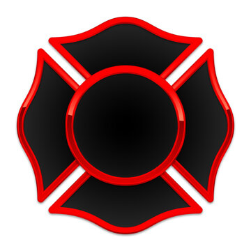 blank fire department logo base black and red