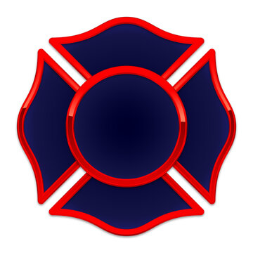 fire rescue logo base dark blue with red trim