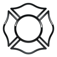 blank fire department logo base black chrome trim