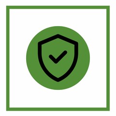 Security with flat icon illustration