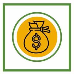 money coins icon -savings symbol- coin icon - economy symbol - currency illustration- profit sign - banking earnings sign - rich - investment isolated
