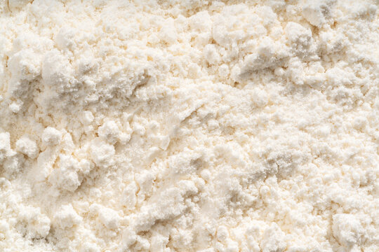 Detailed and large close up shot of spelt flour.