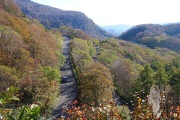 秋の磐梯吾妻スカイラインの眺め（福島市・猪苗代町）